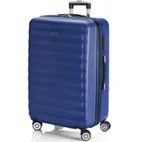 Itaca unisex. 71270-03 Grande valise de voyage à 4 roues Trolley 71270 Bleu -68x47x30cm (OSFA), Casuel, ABS/Polycarbonate, Big
