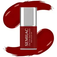 Semilac One Step 3in1 Glossy vernis à ongles gel teinte 575 Dark Red 7 ml