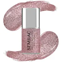 Semilac One Step 3in1 Glossy vernis à ongles gel teinte 250 Glitter Pink 7 ml