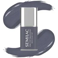 Semilac One Step 3in1 Glossy vernis à ongles gel teinte 185 Stone Grey 7 ml