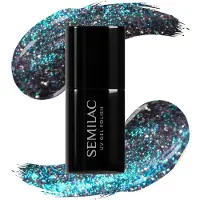 Semilac UV Hybrid Galaxy Flash vernis à ongles gel lampe UV/LED teinte 828 Grey Holo 7 ml