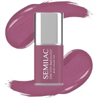 Semilac One Step 3in1 Glossy vernis à ongles gel teinte 205 Purple Beige 7 ml