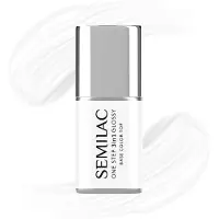 Semilac One Step 3in1 Glossy vernis à ongles gel teinte 110 The White 7 ml