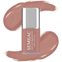 Semilac One Step 3in1 Glossy vernis à ongles gel teinte 235 Peach Beige 7 ml