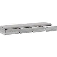vidaXL Tiroirs de lit avec tiroir Sonoma gris 150 x 36.5 x 16.5 cm