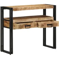 vidaXL Table console Marron 90 x 33 x 75 cm bois de manguier massif