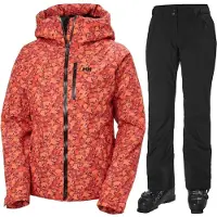 Helly Hansen Powderqueen/Legendary Skiset, Damen, gris clair/noir