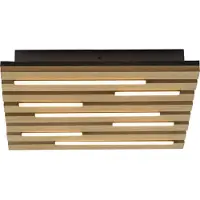 JUST LIGHT Plafonnier LED 15590-79, 10 W, 3000 K, 1450 lm, blanc chaud, IP20, bois/noir