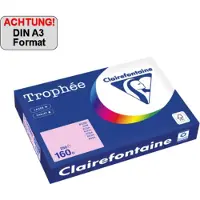 Clairefontaine Rose A3 Papier couleur 160 g/m² (250 feuilles)