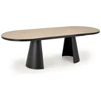 Halmar Table extensible GIACOMO naturel / noir