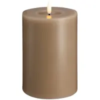Moods & More MM LED pillar candle, Silk, Melted, Sand, 99x150 mm