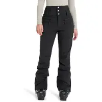 Roxy - Pantalon de ski taille haute - Rising High Pant True Black pour Femme - Taille L - Noir