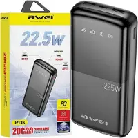Awei Powerbank P13K 20000Mah 22.5Wczarny/Noir Affichage numérique