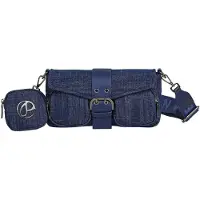 Pepe Jeans pour femme. PL0300063 Sac à bandoulière bleu Giselda (OSFA), Casuel, Coton