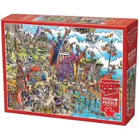 Cobble Hill Puzzle DoodleTown : village viking 1000 pièces