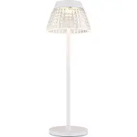 Globo Lora LED Tischleuchte 1W Warmweiss Weiss Matt, Metall Ø13,5cm 58456W (100 lm)