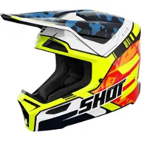 Shot Race Gear Furious Flash Off-road Helmet Jaune L