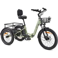 Youin Cargo Dover Folding Electric Bike Vert