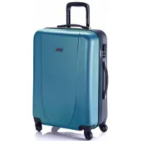Itaca unisex. 71160-06 Valise de voyage rigide à 4 roulettes Medium Trolley Medium 71160 Bleu -65x44x24cm (OSFA), Casuel, ABS/Polycarbonate,