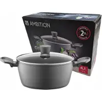 Ambition VERSO Qualum Casserole en céramique avec couvercle 24 cm / 4,1 l