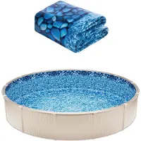 Vevor bâche de piscine ronde, diamètre 549 x 147 cm, bâche en vinyle à recouvrement d'épaisseur standard, convient aux piscines hors sol avec une hauteur de paroi de 137 cm