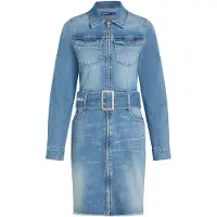 Karl lagerfeld Jeans A4w13001 Long Sleeve Short Dress Bleu L Femme