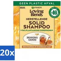 Garnier - Loving Blends - Shampooing ferme - Miel doré - Cheveux abîmés ou cassants - 1 flacon de shampooing - Pack avantage - 20 pièces