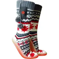 Glovii Femmes, Chaussons, GOBM Slipper Femme Adulte, Rouge, Blanc, Gris, (37, 39, 40)