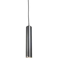 QAZQA Suspension design intelligente noire avec source lumineuse WiFi GU10 - Tuba Small