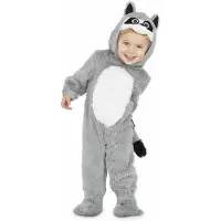 MOM Raccoon Baby Costume Gris 12-24 Months Enfants