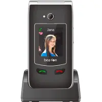 Beafon SL645 plus noir-argent téléphone portable à clapet 2.8", résistant à la poussière et aux éclaboussures - sans contrat pour tous les réseaux