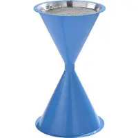VAR Cendrier sur pied - en plastique recyclable - 6 L - bleu