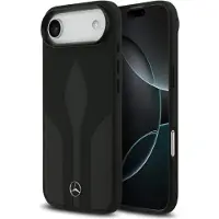 Mercedes Case Leather The Move MagSafe for iPhone 17 Air black (Apple iPhone 17, Apple iPhone Air), Coque pour téléphone portable, Noir
