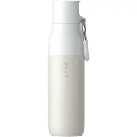 LARQ Bouteille Filtrée - Bouteille d'eau isolée en acier inoxydable sans BPA avec technologie Nano Zero, blanc granit, 25oz