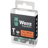 Wera Bit 867/1 IMP DC T30 longueur 25 mm 1/4 ″ C6,3 Impacteur, DC