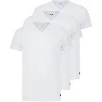 G-Star D29421-01 Short Sleeve V Neck Base Layer 3 Units Blanc M Homme