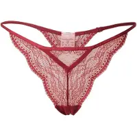 Hunkemoller String 'ISABELLE' rouge foncé