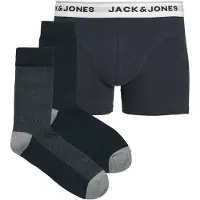 Jack & Jones Boxers 'JACORDINARY' bleu marine / gris chiné