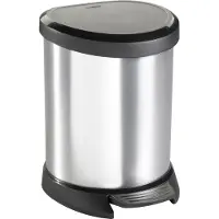 Curver poubelle métallisée 5 l noir/argent métallisé