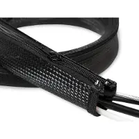 Logilink Kabelschlauch Reißverschl. AD: 30 mm, schwarz, 2 m