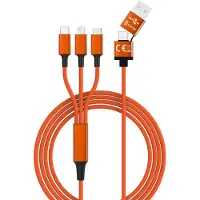 Smrter Hydra ULTRA 5in1 Nylon-Ladekabel, 120cm, orange retail