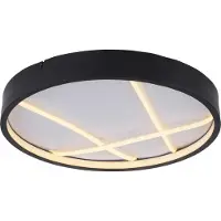 JUST LIGHT Plafonnier LED 14091-18, 33 W, 3000 K, 4250 lm, blanc chaud, IP20, noir