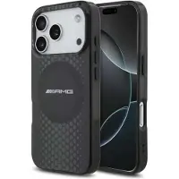 Mercedes Case AMG Double Layer Transparent Graphics MagSafe for iPhone 17 Pro Max black (Apple iPhone 17 Pro Max), Coque pour téléphone portable, Noir, Transparent