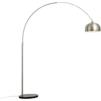 QAZQA Lampe d'arche moderne en acier réglable - Grande