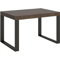 Itamoby Table Extensible 90X120/224 Cm Tecno Noce Structure Anthracite