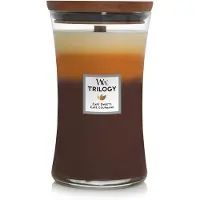Woodwick Trilogy Café Sweets bougie parfumée avec mèche en bois 609.5 g