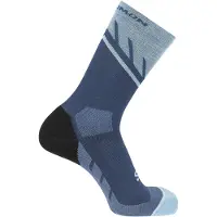 Salomon - Chaussettes de trail/running - Socks Speedcross Crew Poseidon Tourmaline en Laine - Taille XL - Bleu