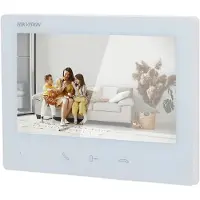 Hikvision Moniteur pour Vidéophone DS-KH7300EY-WTE2/White 7" Tactile TFT