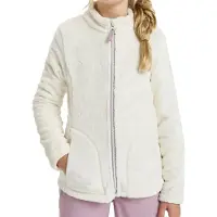 Roxy - Polaire à col montant - Igloo Girl Whisper Whit Big Flower Emboss - Taille Enfant 14 ans - Blanc