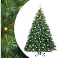 vidaXL Sapin de Noël artificiel avec 300 LED Vert 180 cm PE et PVC